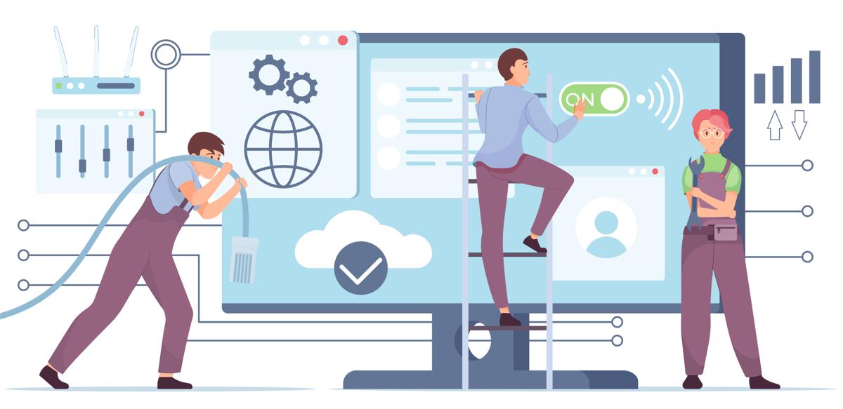 インターネット設定の復旧作業